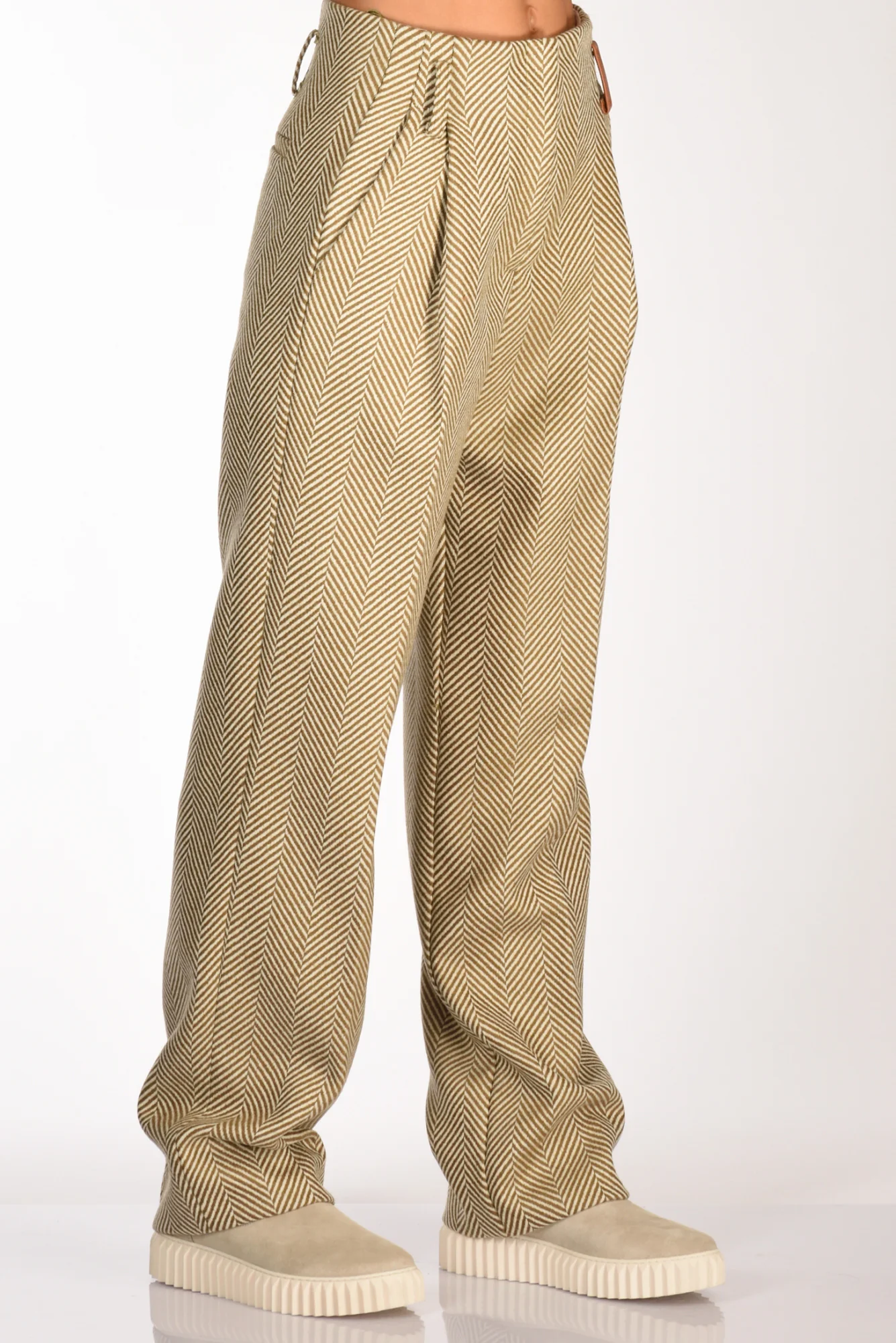 Forte Forte Pantaloni Beige/verde Donna - immagine 2