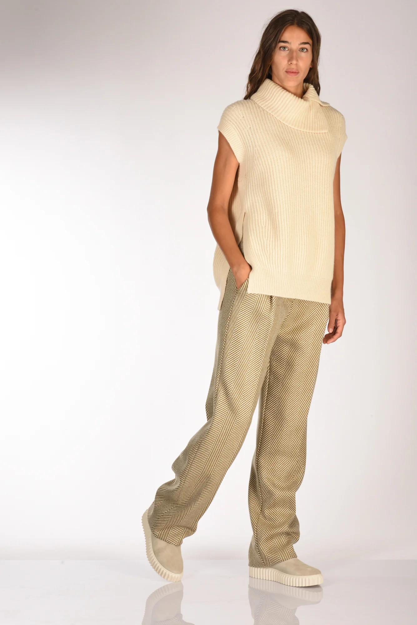 Forte Forte Pantaloni Beige/verde Donna - immagine 3