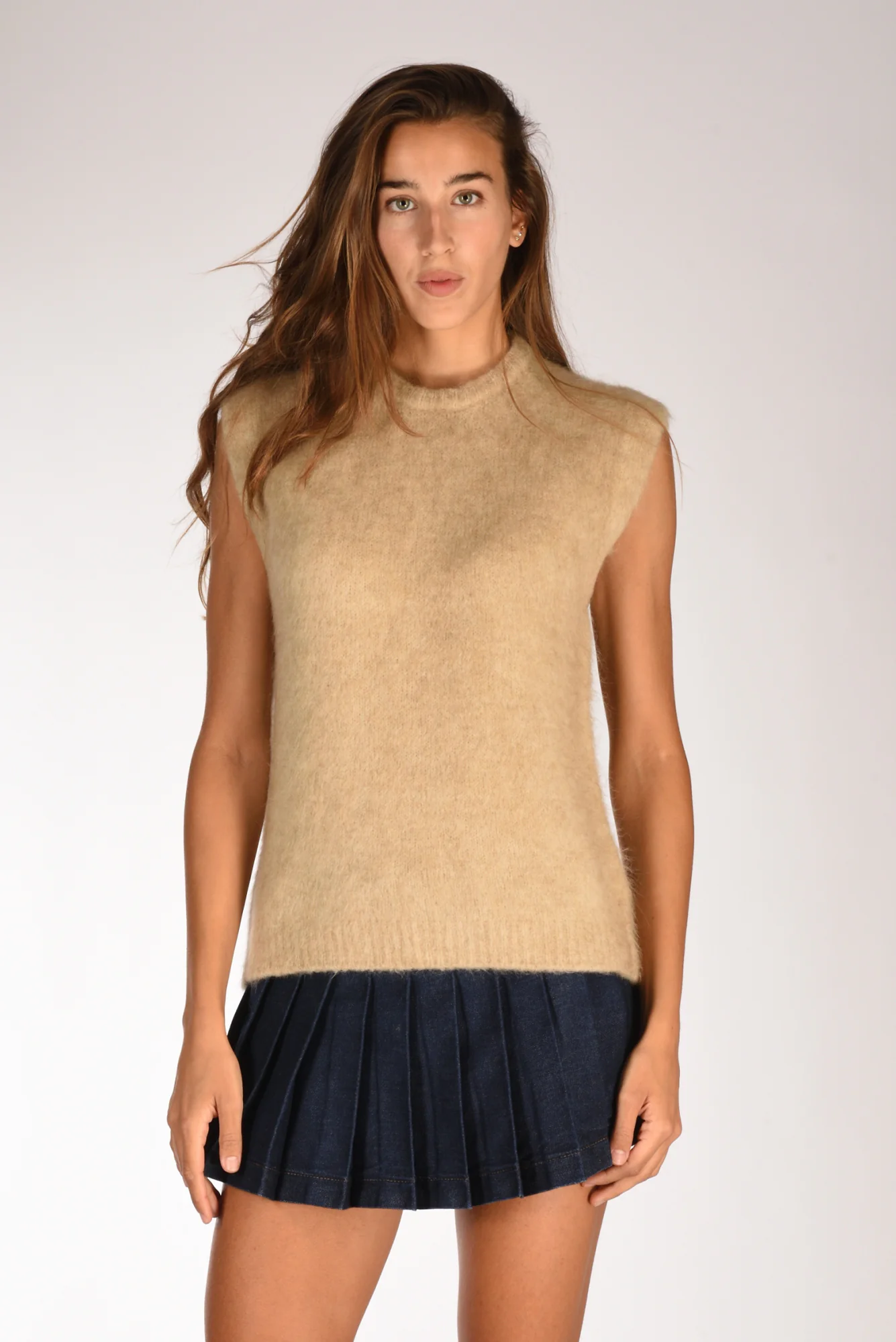 Forte Forte Gilet Maglia Beige Donna