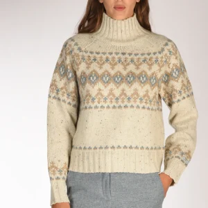 Mc2 Saint Barth Maglia Myra Beige/azzurro Donna