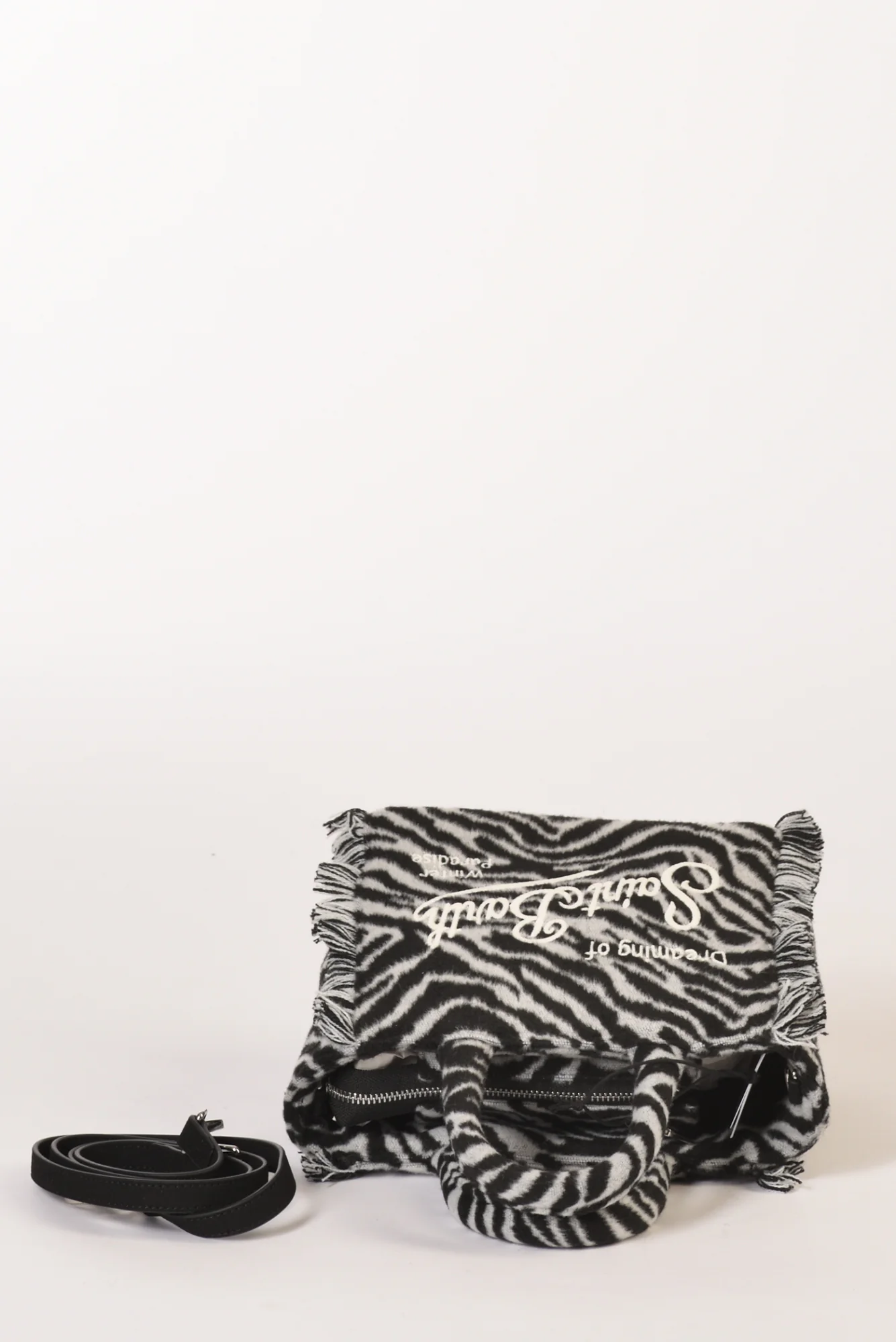 Mc2 Saint Barth Borsa Vanity Mini Bianco/nero Donna - immagine 6