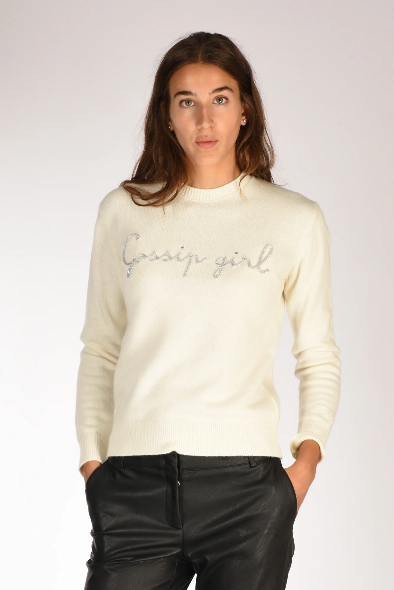 Mc2 Saint Barth Maglia New Queen Bianco/argento Donna