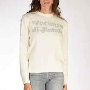 Mc2 Saint Barth Maglia New Queen Bianco/argento Donna