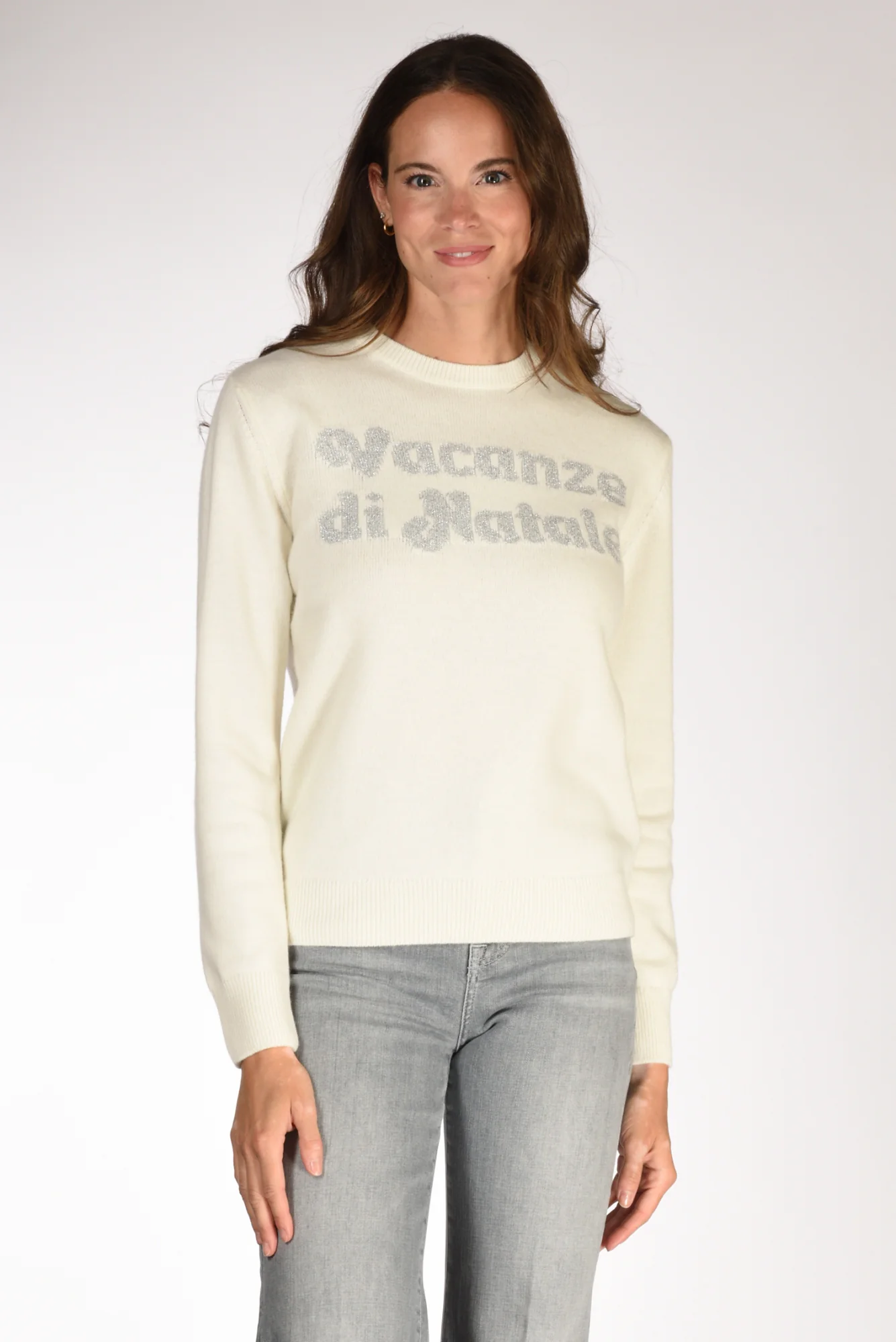 Mc2 Saint Barth Maglia New Queen Bianco/argento Donna