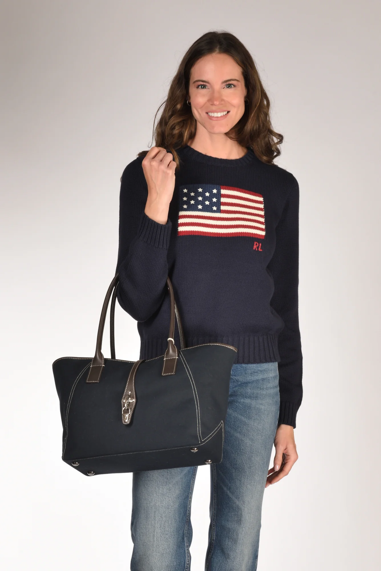 Fay Borsa Media Blu/marrone Donna - immagine 3