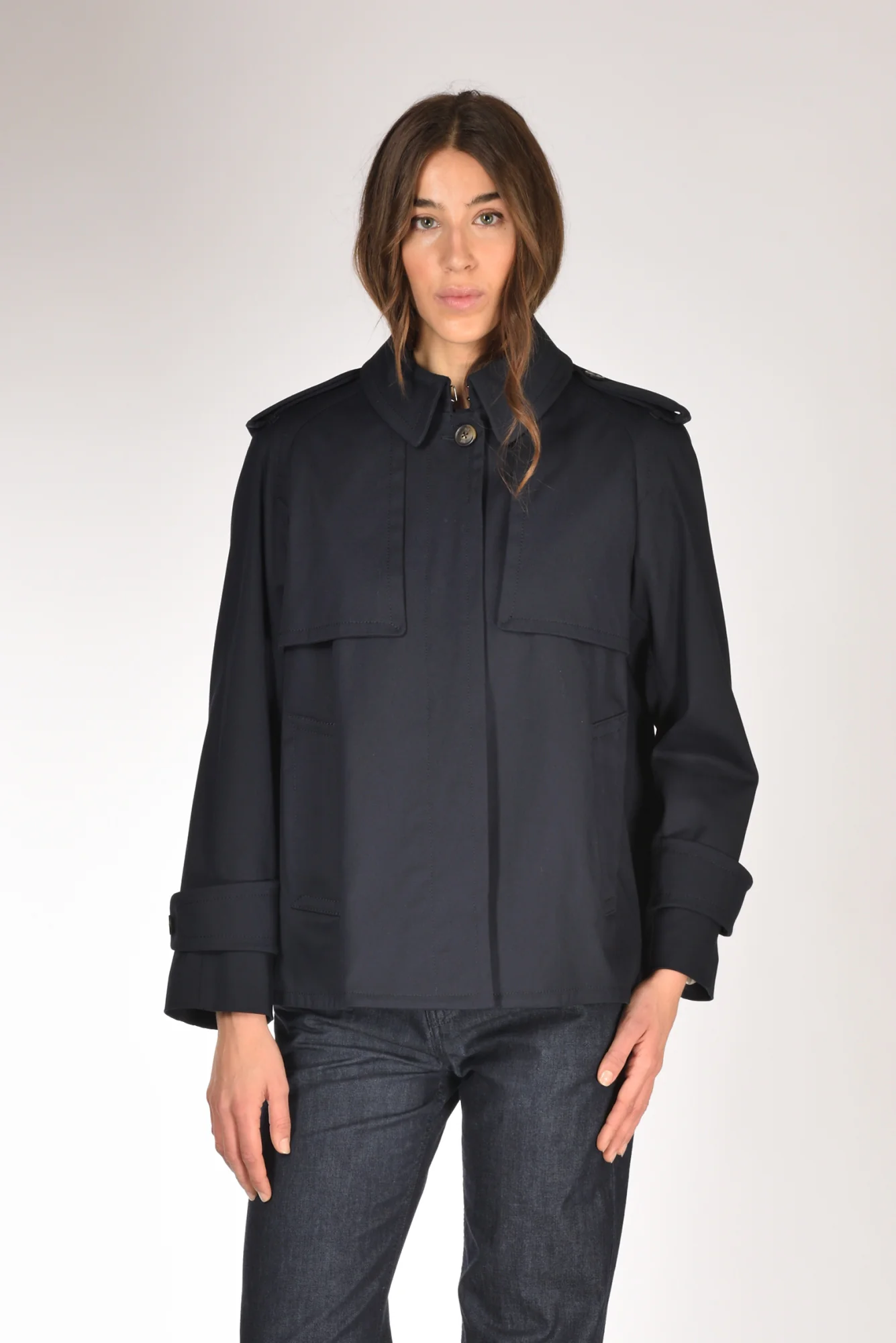 Fay Trench Cort Blu Donna