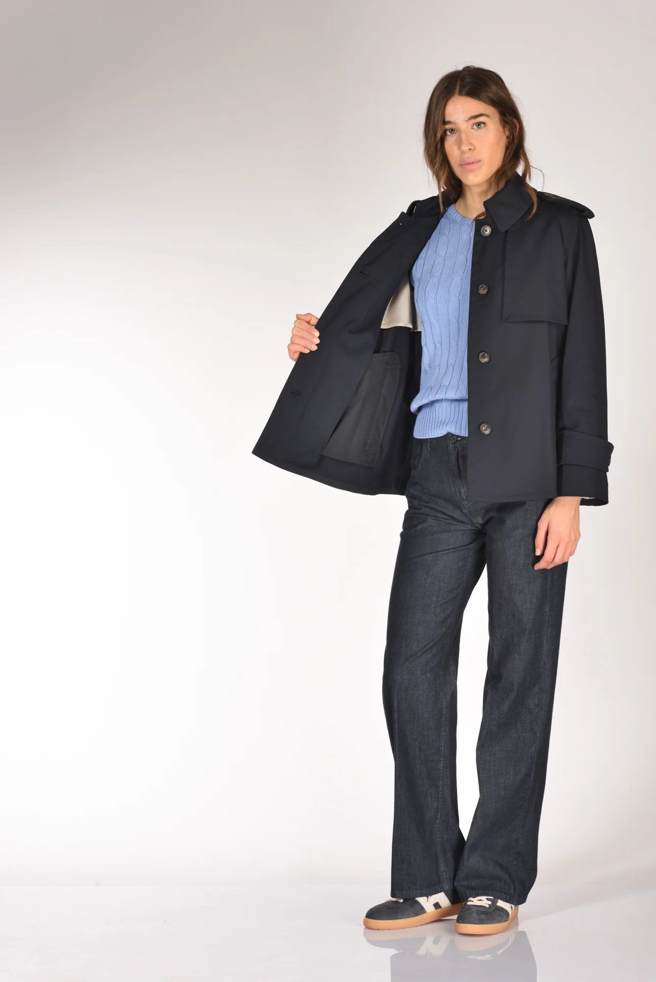 Fay Trench Cort Blu Donna - immagine 7