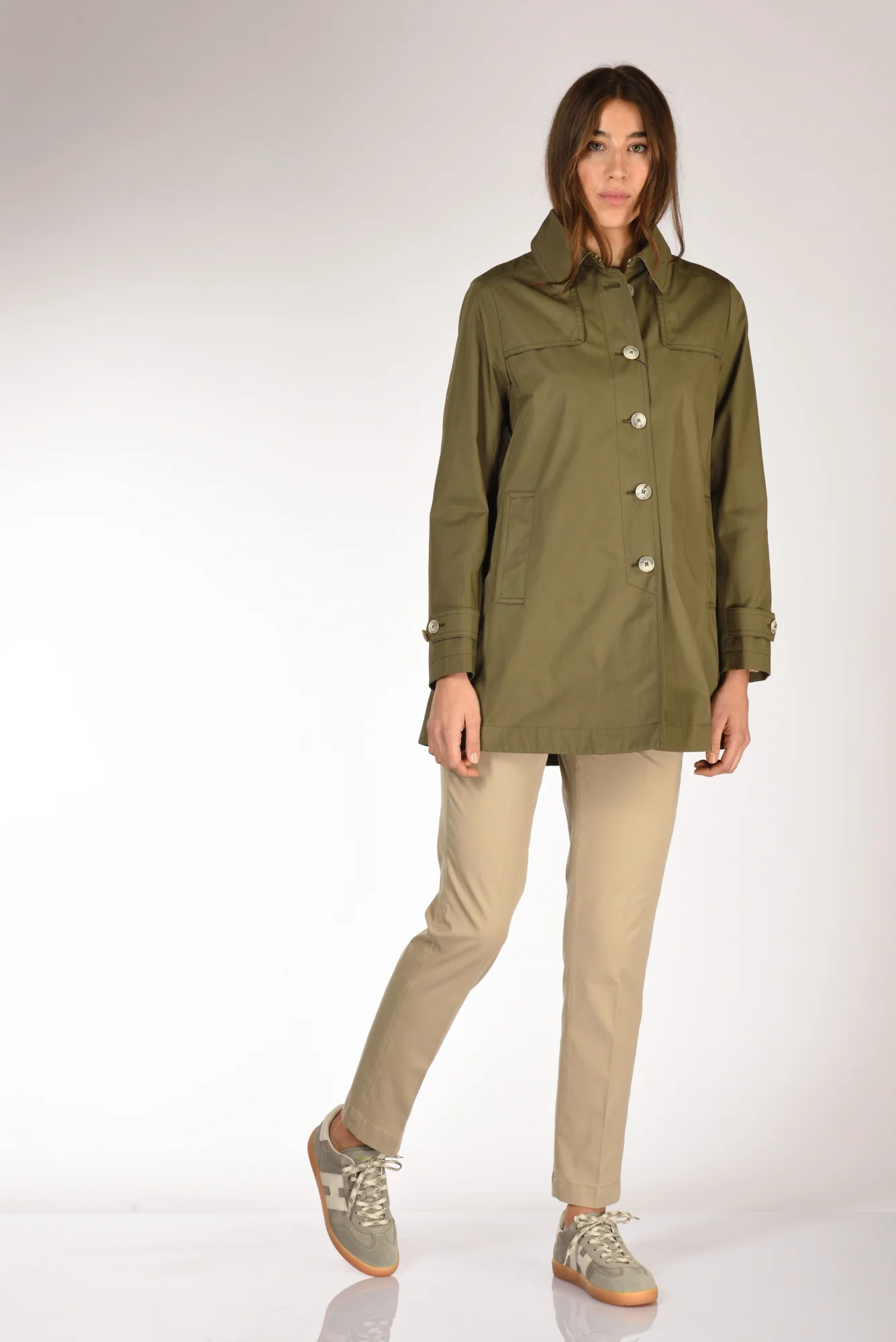 Hogan Sneakers Cool Grigio Verde Donna - immagine 3