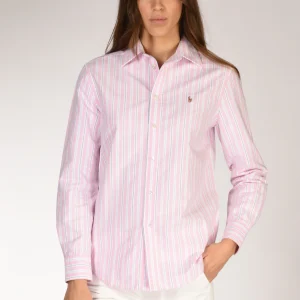 Polo Ralph Lauren Camicia Rigata Rosa/blu Donna