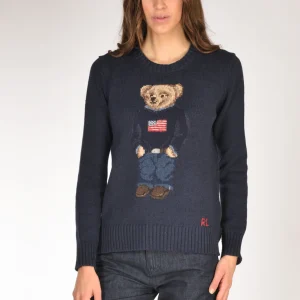 Polo Ralph Lauren Maglia Orsetto Blu Donna