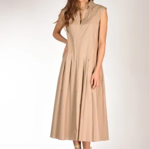 Fay Abito Smanicato Beige Scuro Donna