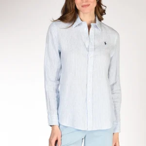 Polo Ralph Lauren Camicia Rigata Blu/bianco Donna