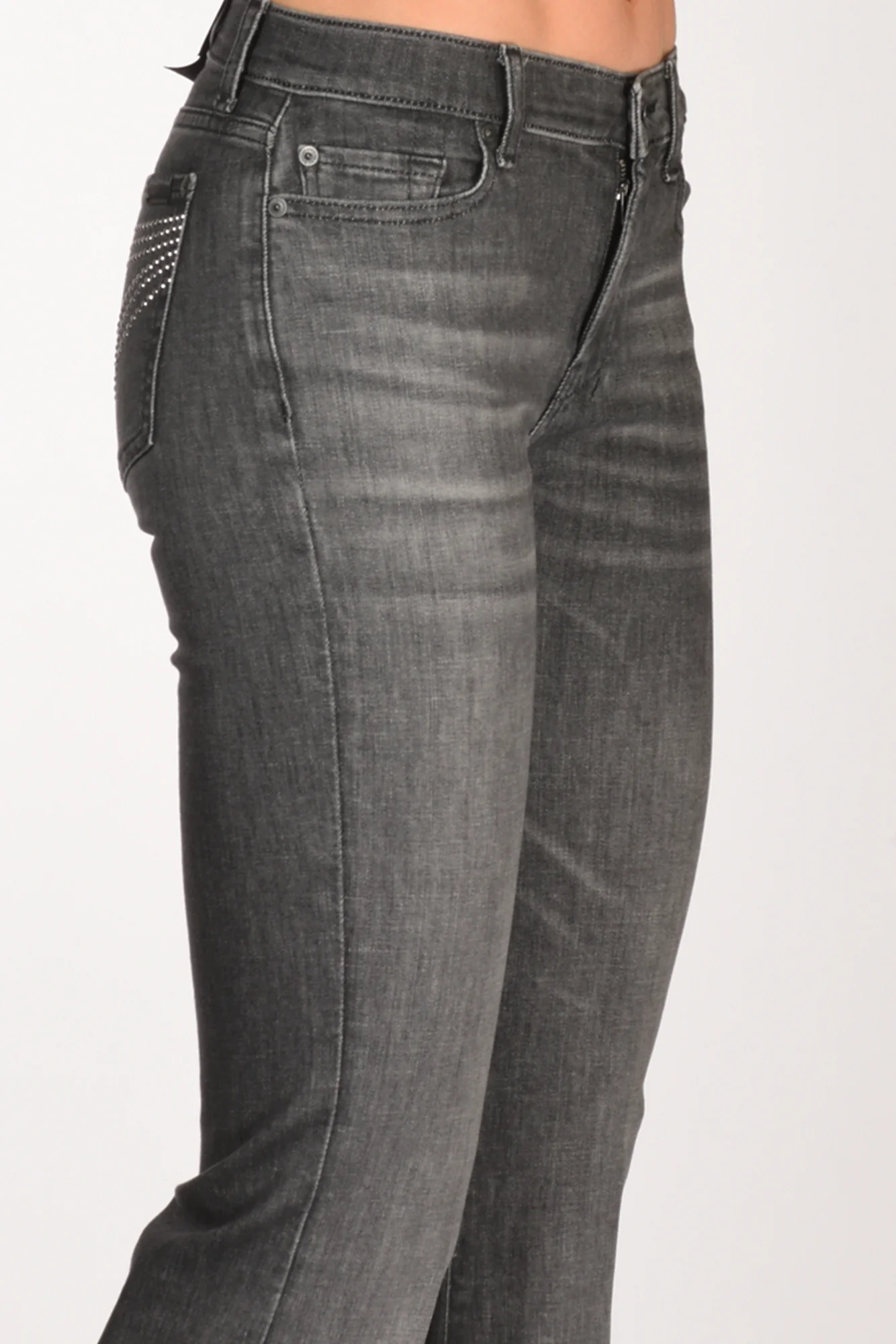 7 For All Mankind Jeans Dojo Grigio Scuro Donna - immagine 6