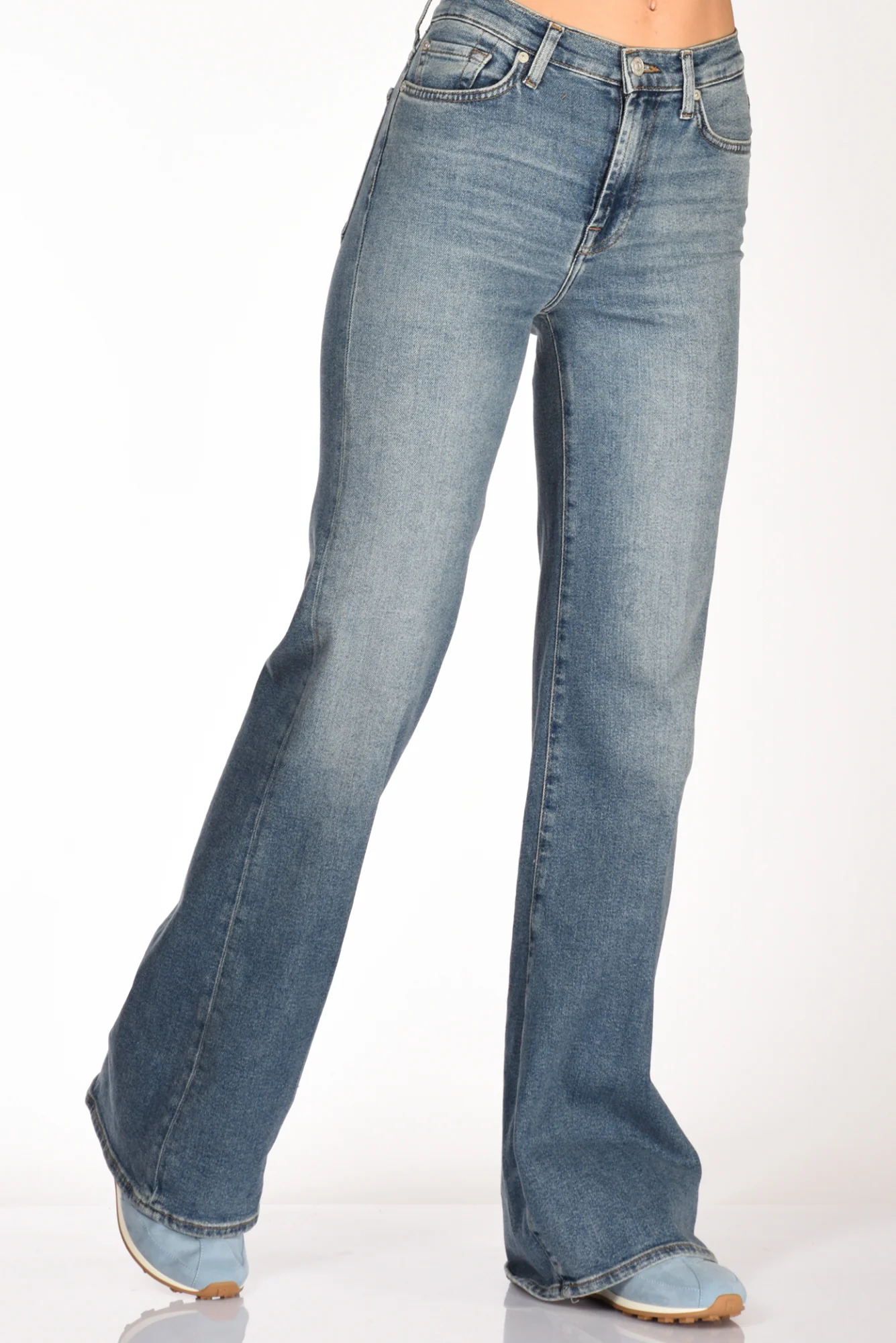 7 For All Mankind Jeans Dojo Blu Donna - immagine 2