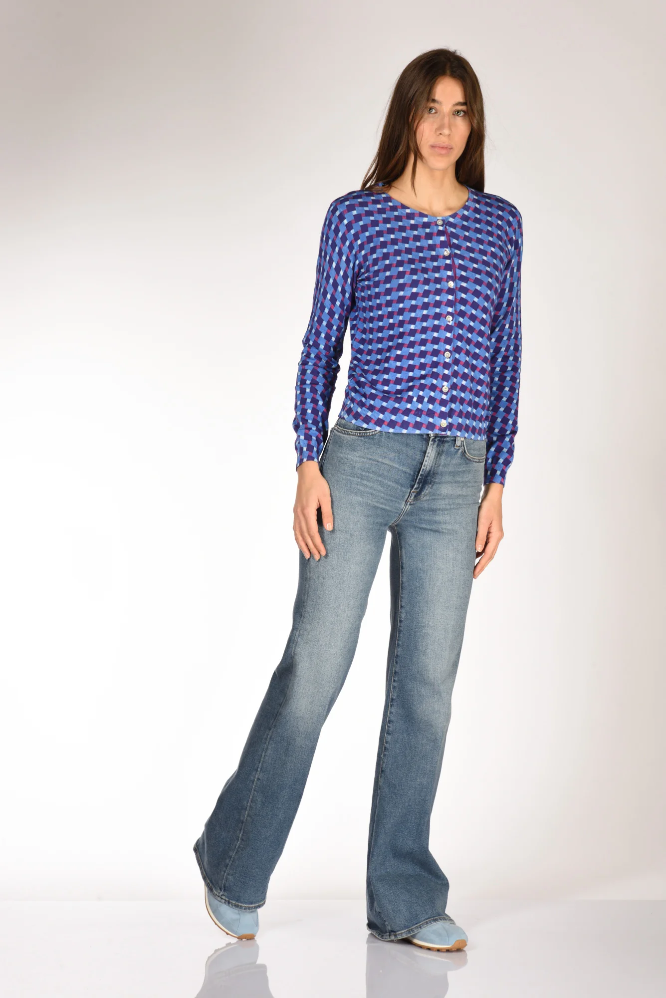 7 For All Mankind Jeans Dojo Blu Donna - immagine 3