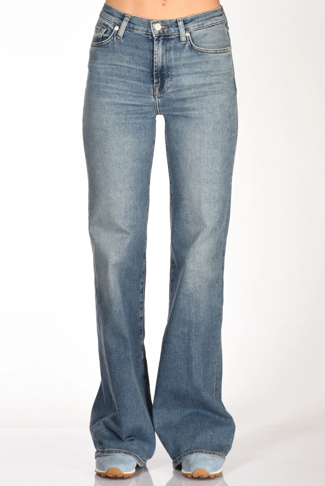7 For All Mankind Jeans Dojo Blu Donna - immagine 4