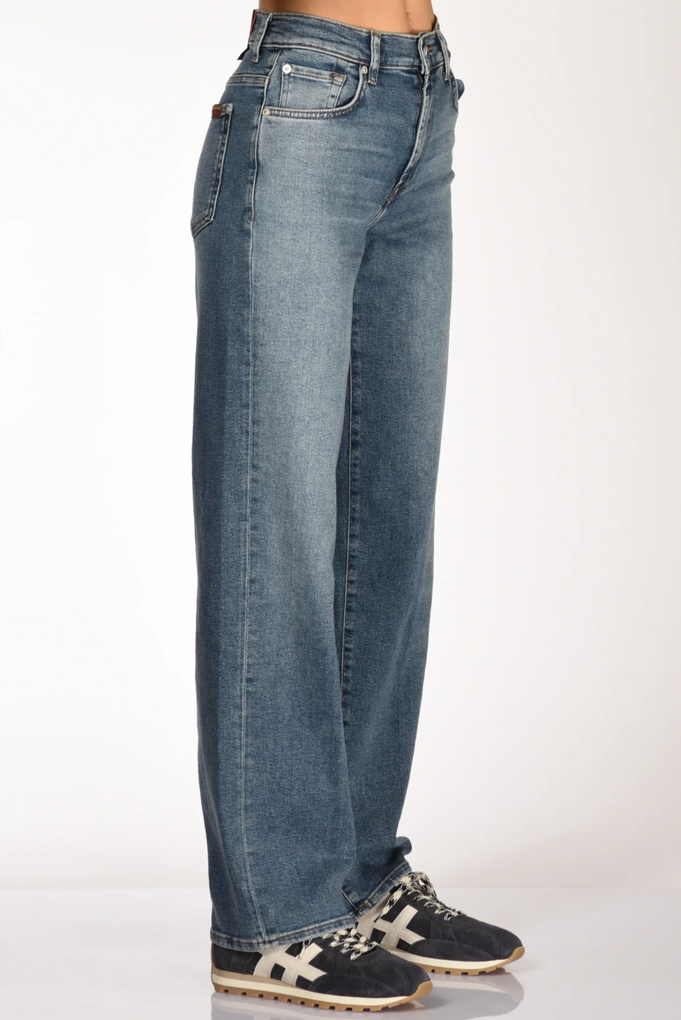 7 For All Mankind Jeans Stovepipe Blu Donna - immagine 5