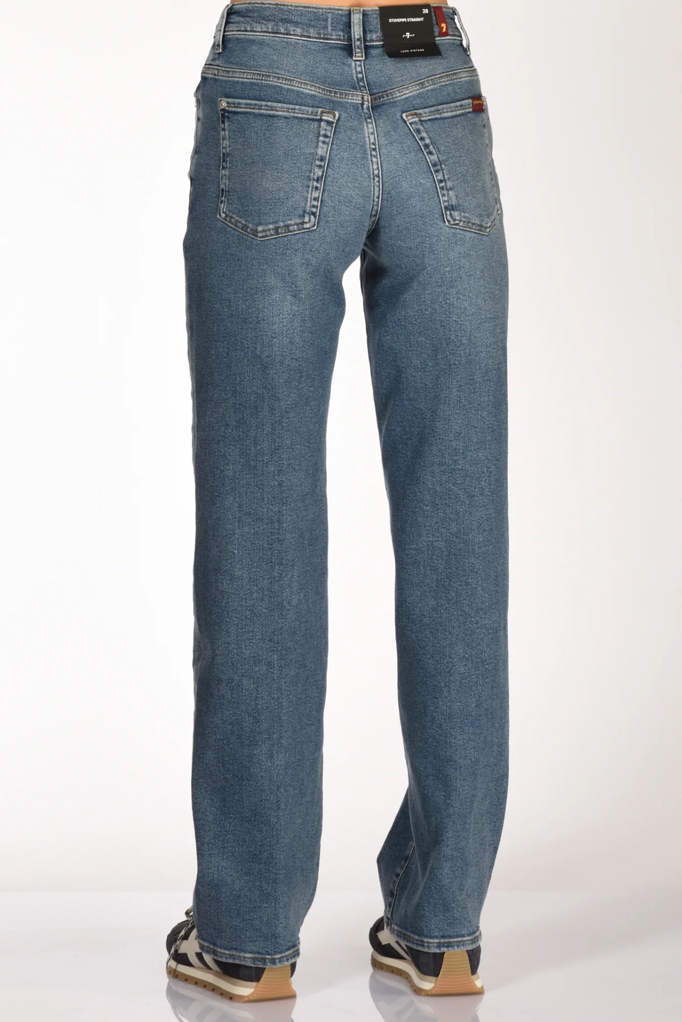 7 For All Mankind Jeans Stovepipe Blu Donna - immagine 7