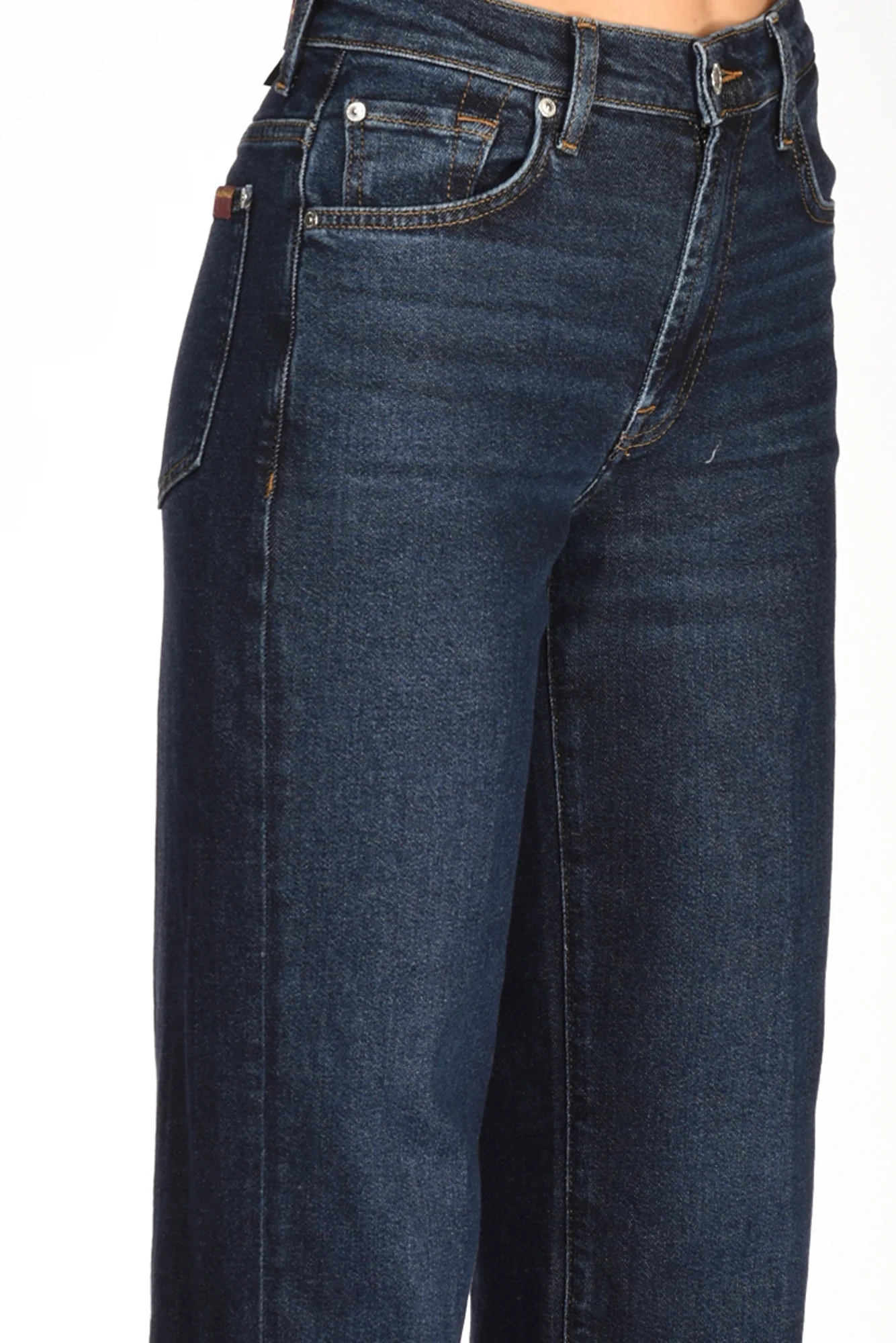7 For All Mankind Jeans Stovepipe Blu Scuro Donna - immagine 5