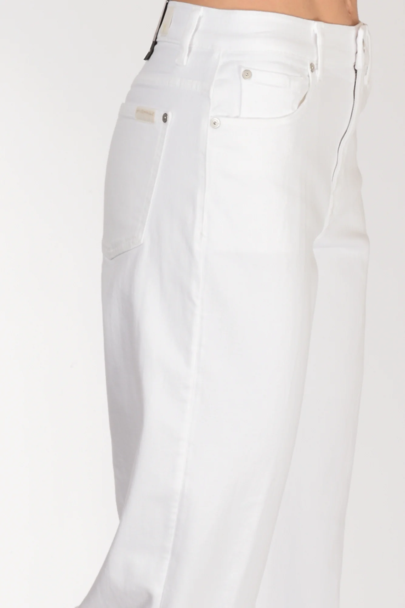 7 For All Mankind Jeans Stovepipe Bianco Donna - immagine 5