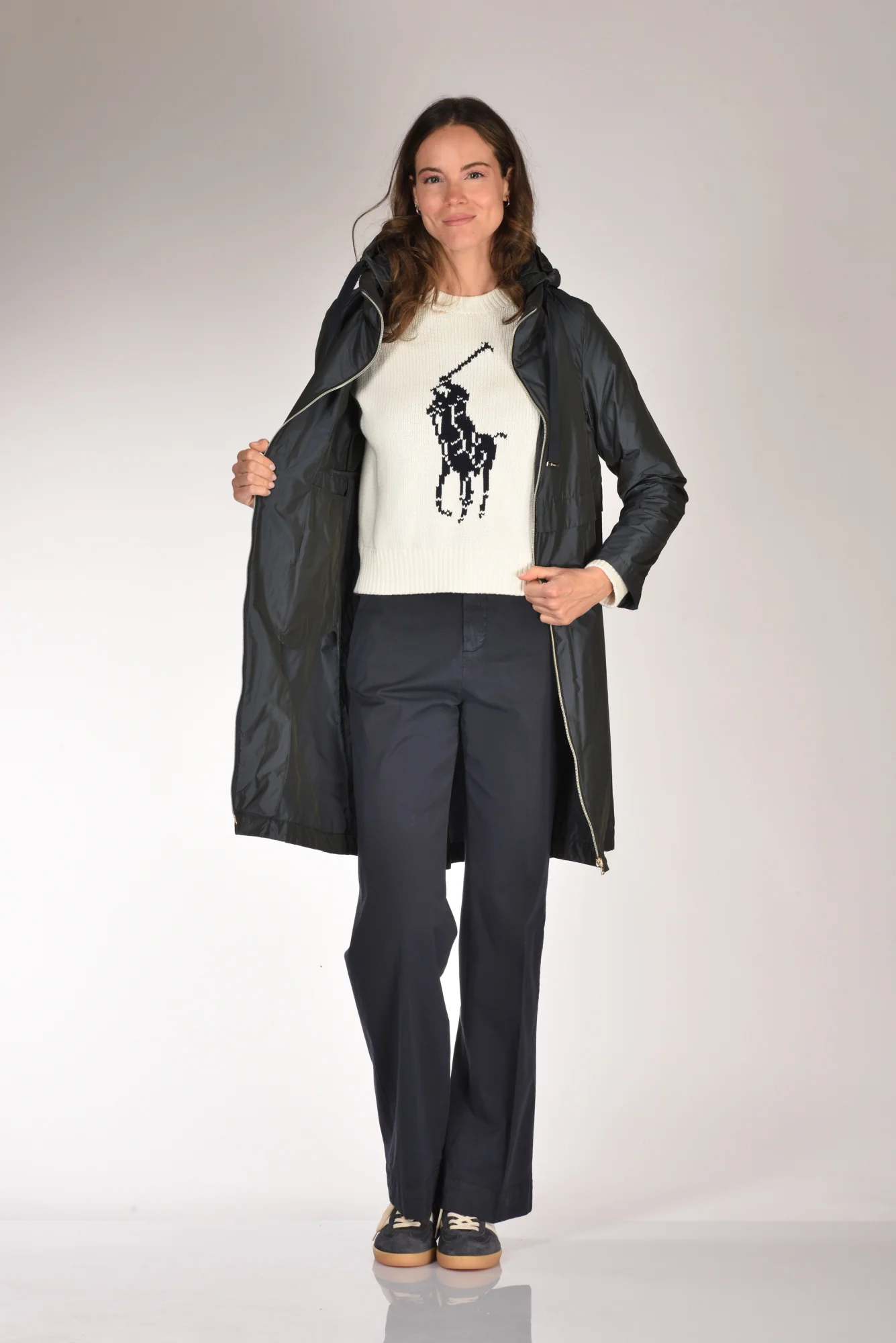 Herno Parka Taffeta Blu Donna - immagine 7