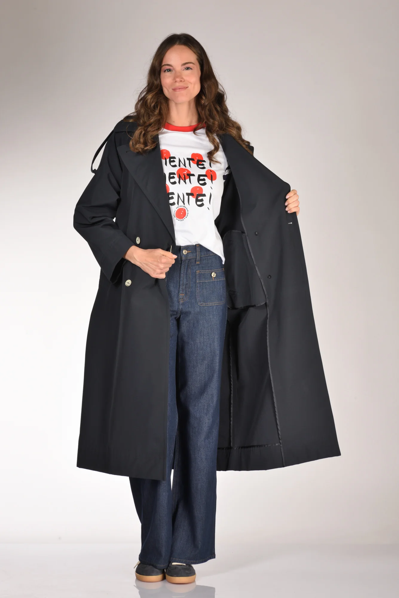 Herno Trench Lungo Blu Donna - immagine 7