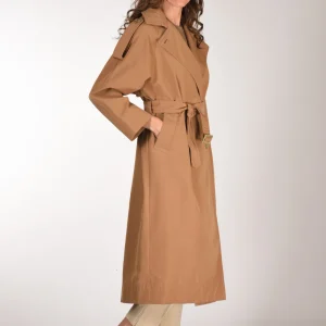 Herno Trench Lungo Beige Cammello Donna