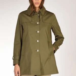 Herno Caban Con Colletto Verde Donna