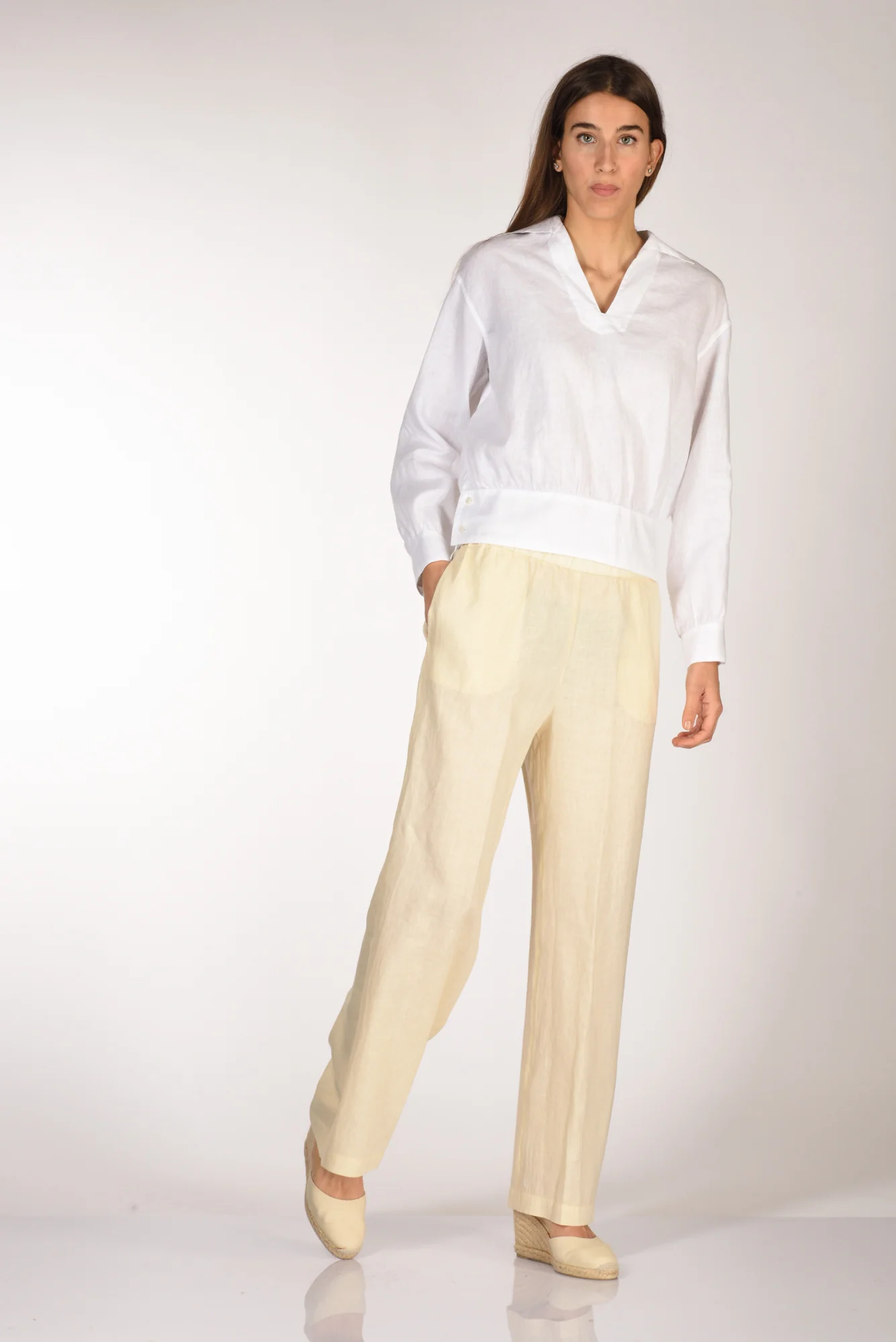 Aspesi Pantalone Beige Chiaro Donna - immagine 3