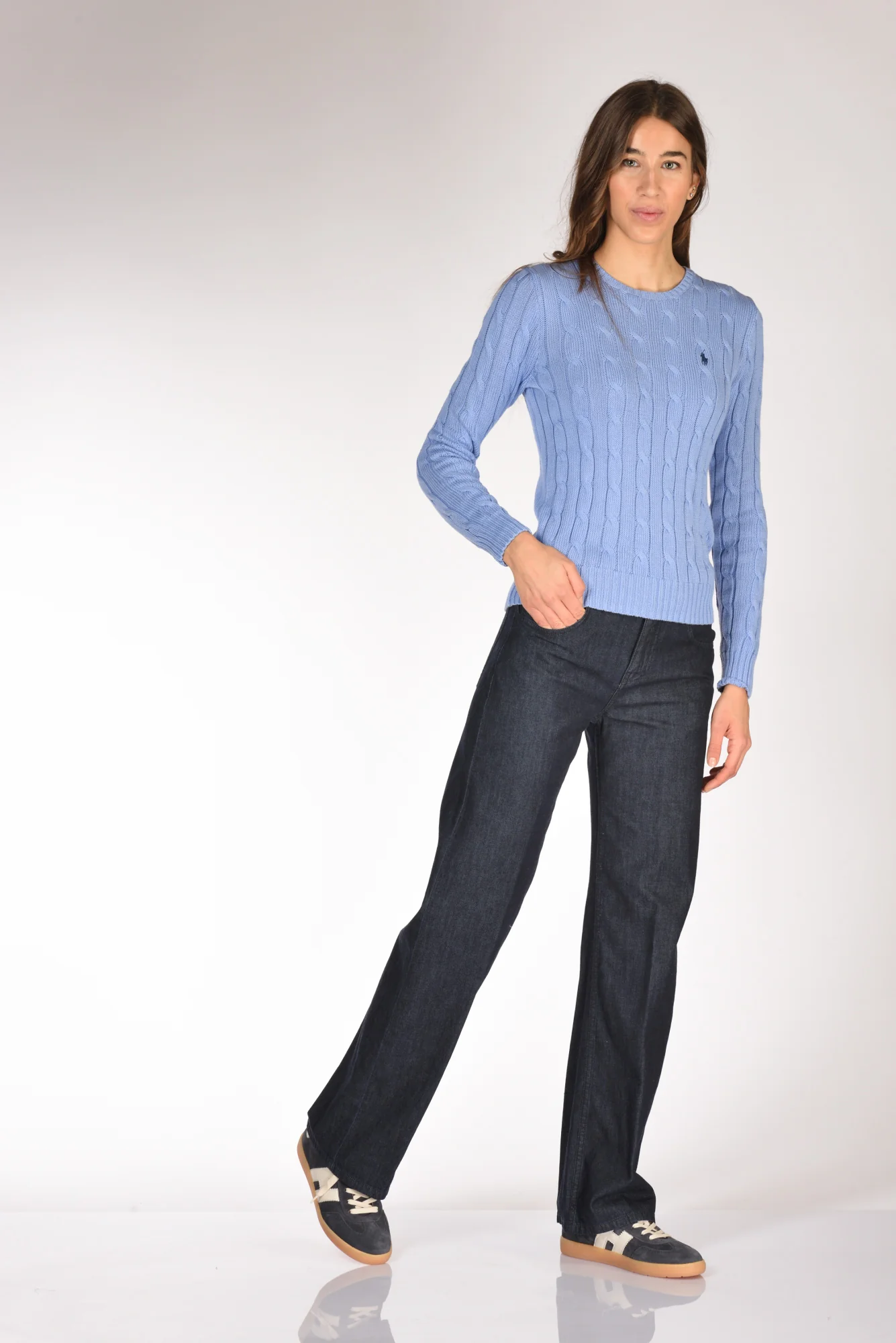 Aspesi Pantalone Denim Blu Jeans Donna - immagine 3