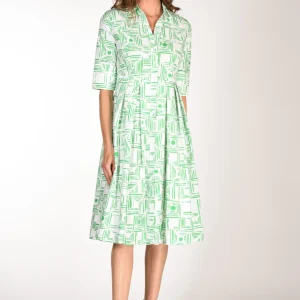 Robert Friedman Abito Aishal Verde/bianco Donna