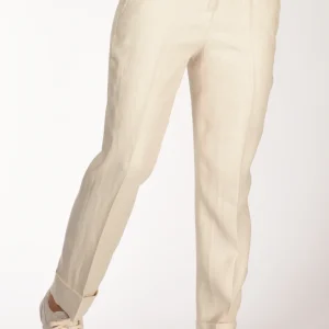 Incotex Slowear Pantalone Nevet Beige Chiaro Donna