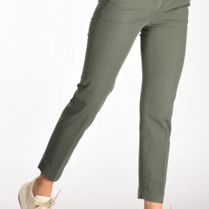 Incotex Slowear Pantalone Leyre Verde Scuro Donna