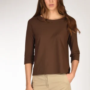Zanone Slowear Maglia Scollo Marrone Donna