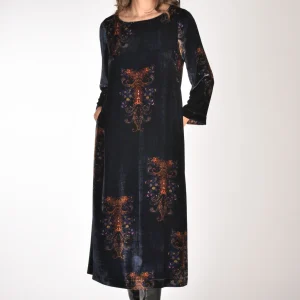 Gabriele Bellini Abito Stampato Blu/arancio Donna