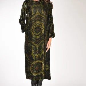 Gabriele Bellini Abito Stampato Verde Donna