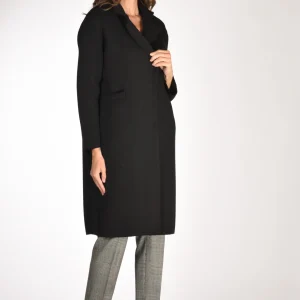 Ella Lago Di Como Cappotto Maglia Nero Donna