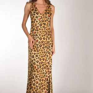 Alessandro Enriquez Abito Stampato Beige/marrone Donna