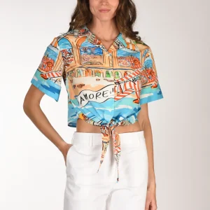 Alessandro Enriquez Camicia Nodo Multicolor Donna