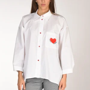 Alessandro Enriquez Camicia Over Bianco Donna