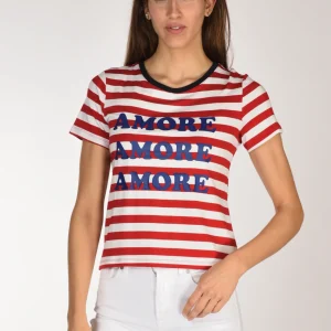 Alessandro Enriquez Tshirt Bianco/rosso Donna