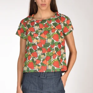 Alessandro Enriquez Camicia Stampa Rosso/verde/bianco Donna