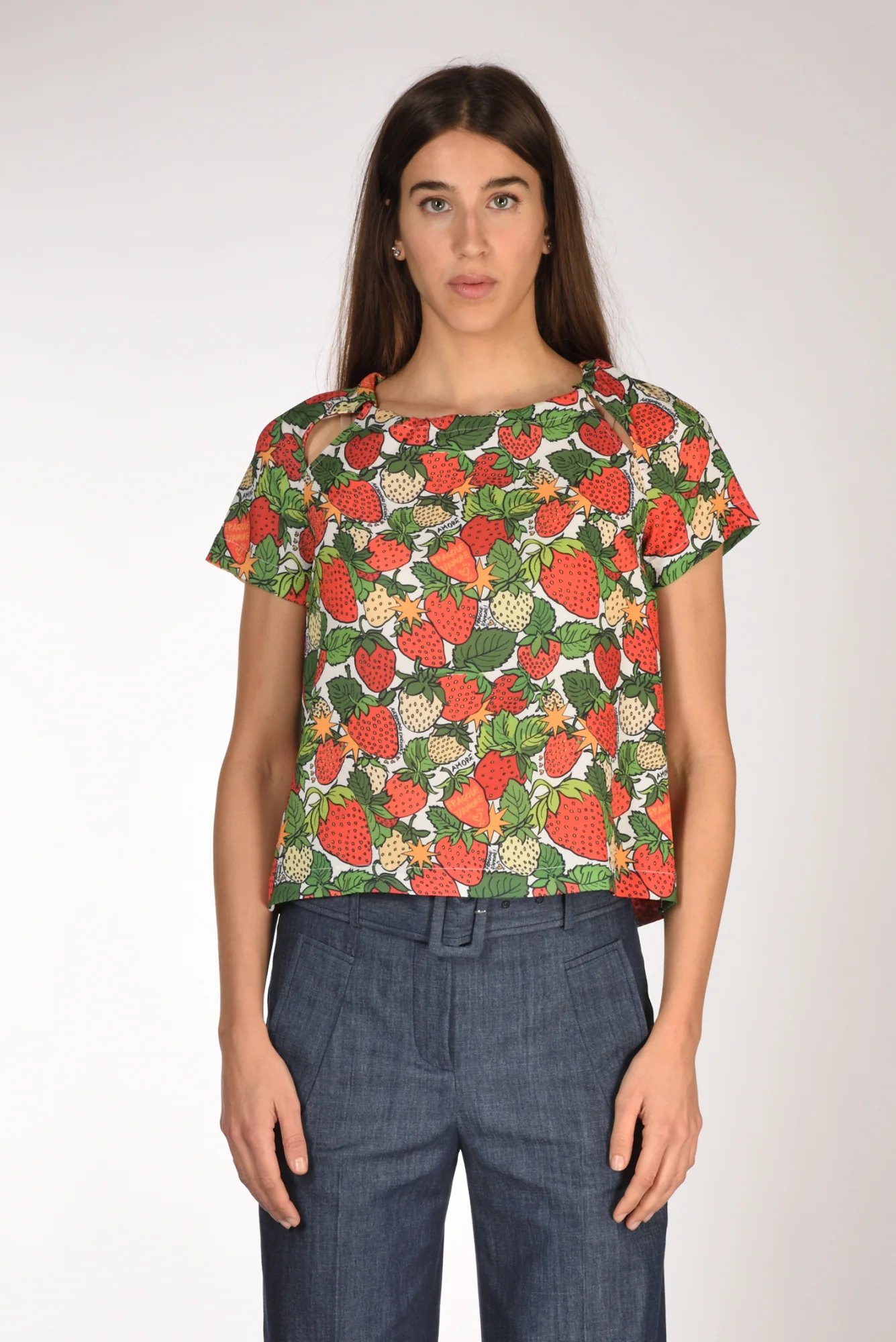 Alessandro Enriquez Camicia Stampa Rosso/verde/bianco Donna - immagine 3