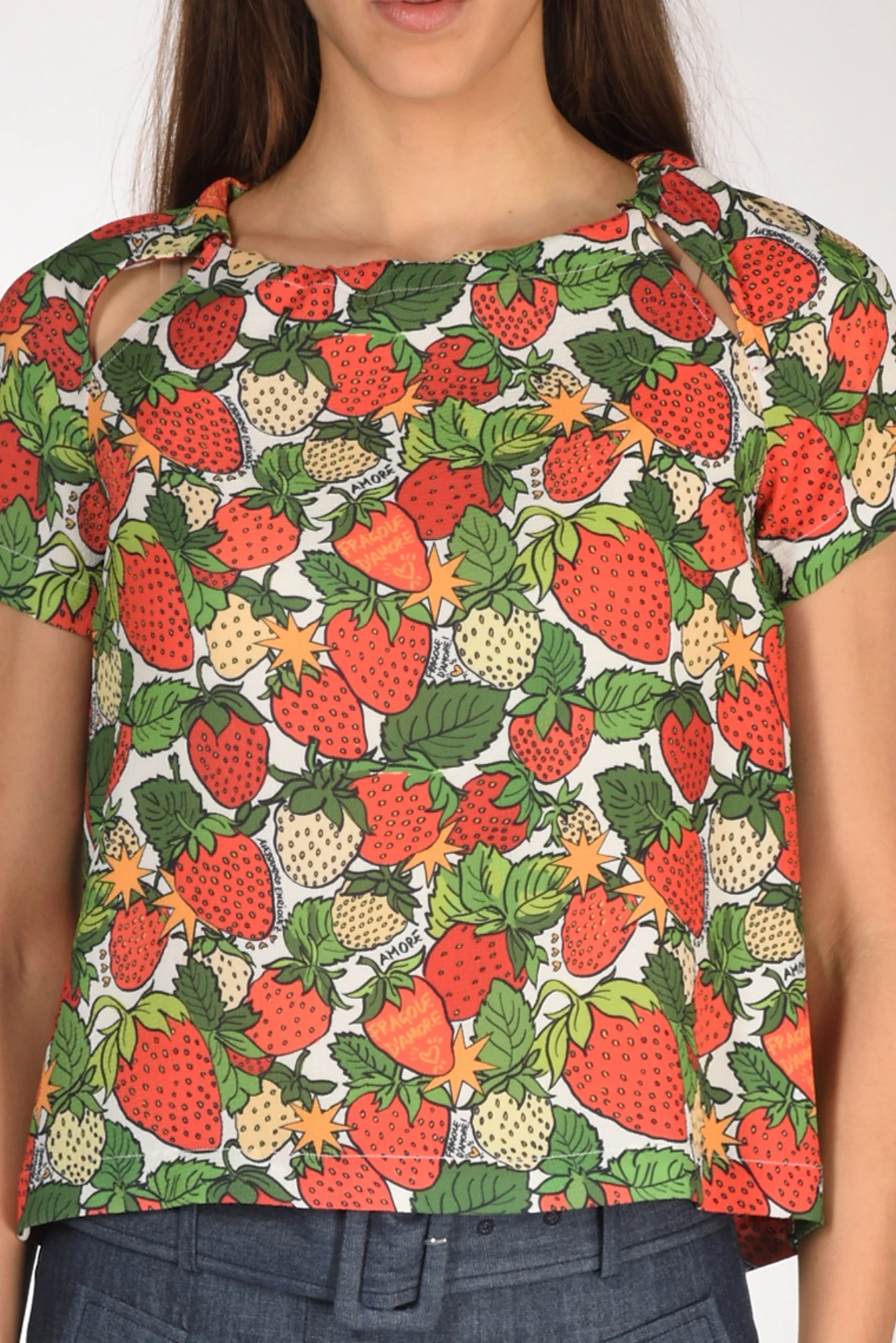 Alessandro Enriquez Camicia Stampa Rosso/verde/bianco Donna - immagine 4