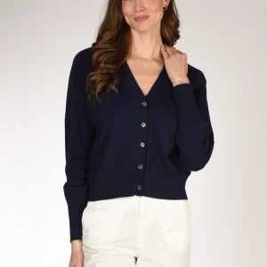 Allude Maglia Cardigan Blu Donna