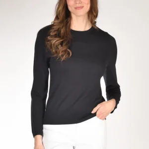 Allude Maglia Girocollo Blu Donna