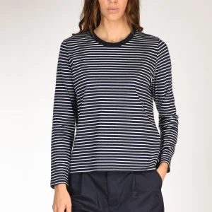 Allude Maglia Rigata Blu/bianco Donna