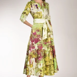 Gabriele Bellini Abito Stampa Bianco/verde/multicolor Donna