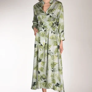 Gabriele Bellini Abito Stampa Verde/bianco Donna