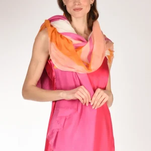 Pyaar Sciarpa Stampata Fucsia/arancio Donna